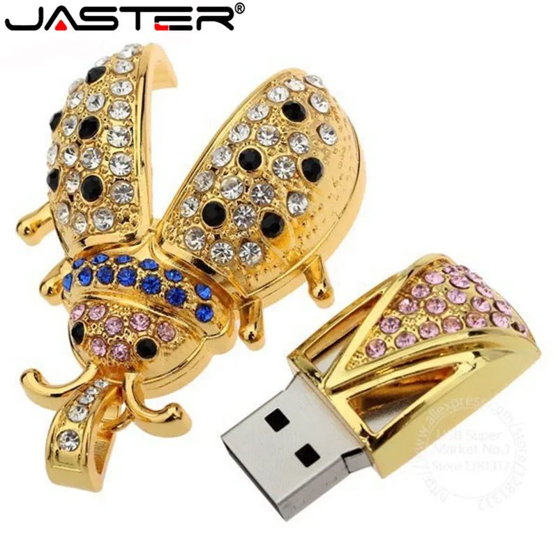 JASTER crystal Pretty beetle модель USB флэш-накопитель 4 ГБ 8 ГБ 16 ГБ 32 ГБ драгоценный камень флеш-накопитель специальный подарок