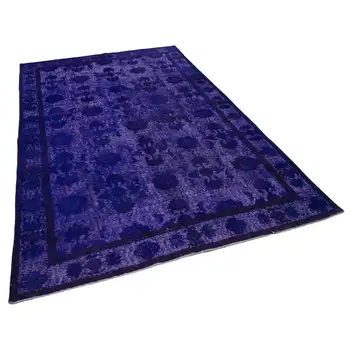 

185x284 Cm Purple Handmade Over Dyed Rug-6x9 Ft