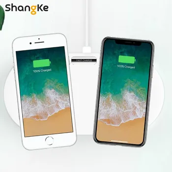 

Wireless Charging Charge Two mobile phones at the same time Dual 10W dual 7.5Wwireless charging base For iPhone X 8 Samsung S9 8