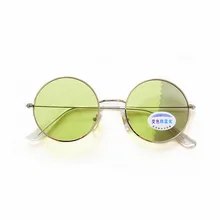 Новые анти-Blu-ray день и ночь двойного назначения Цвет ночного видения Поляризованные солнцезащитные очки унисекс круглые металлические ретро солнцезащитные очки для женщин