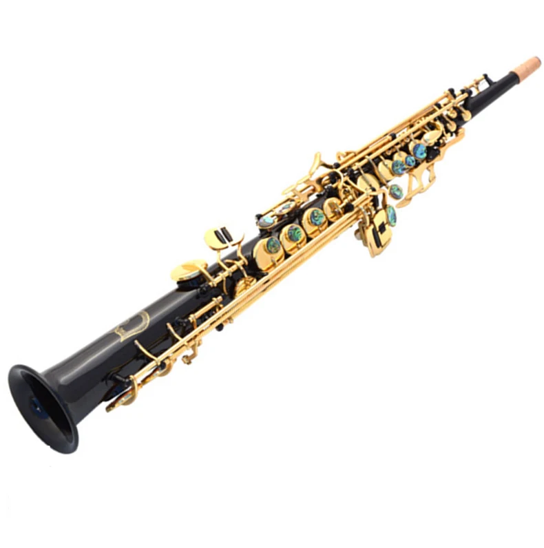 Sax профессиональный черный никель золотой лак хорошее качество духовой инструмент сопрано саксофон Лидер продаж