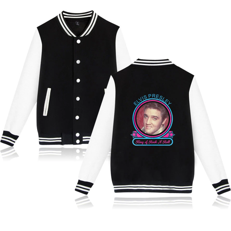 

Elvis Presley Jacket kpop Jacket women streetwear casacas para hombre Printed Elvis Presley baseball jackets plus size Homme