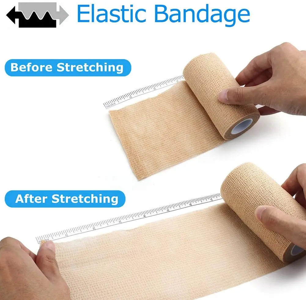 Self Stick Bandage 4 Inch 24 Pack Vet Wrap Cohesive Bandage