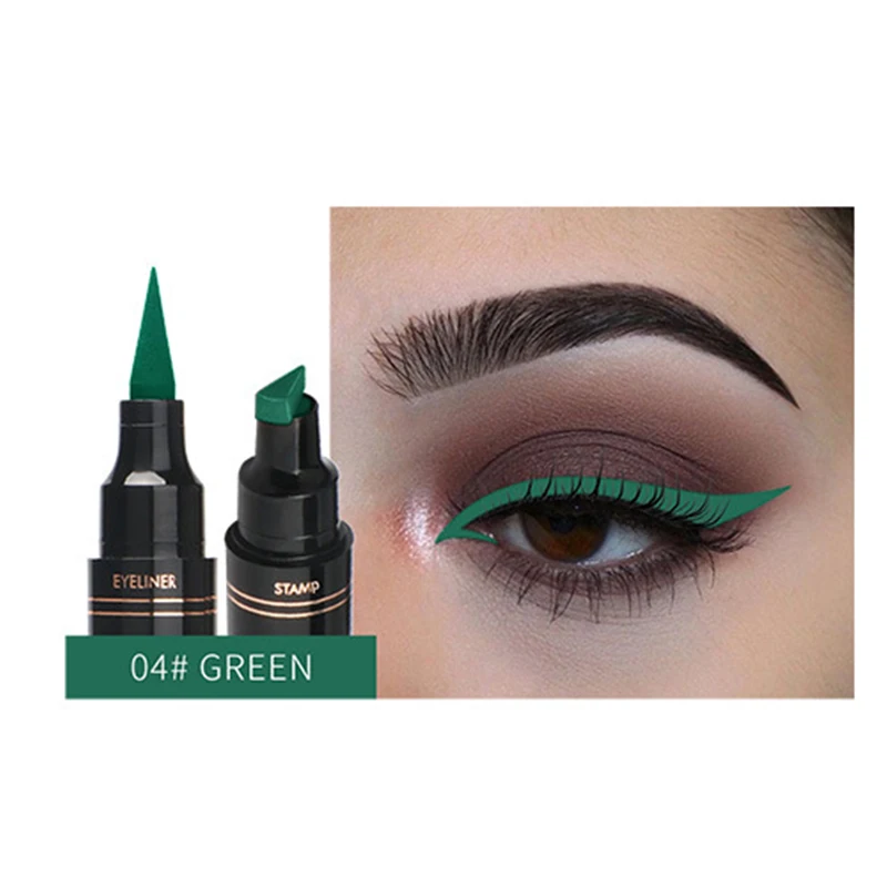 04 Hot 1 Pcs Double Ends Eyeliner Pen Colorful Eye Makeup Waterproof Long Lasting Seal Eyeliner CNT 66 - Цвет: 04