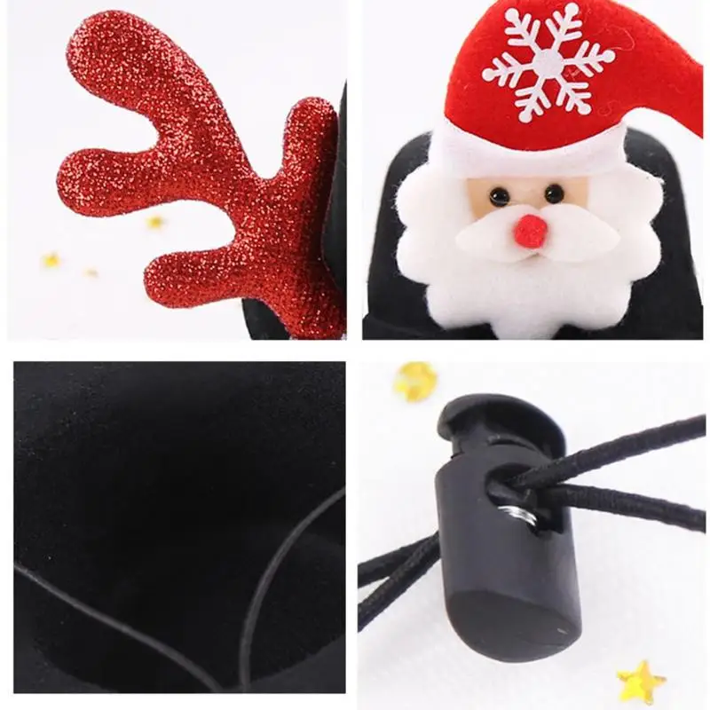 Рождественская шляпа для животных, Рождественская повязка на голову для собаки, кошки, Рождественское украшение для волос для домашних животных, костюм Санта-Клауса, оленя, рога, косплей, новогодний декор