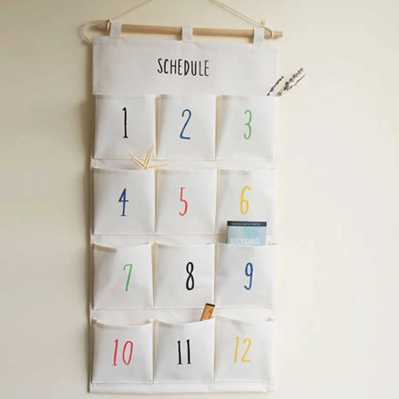 

Wall Hanging Storage Bag Organizer for Organizing Toys Keys Sundries with 12 Storage Pockets Wardrobe Closet Hanging Organizer
