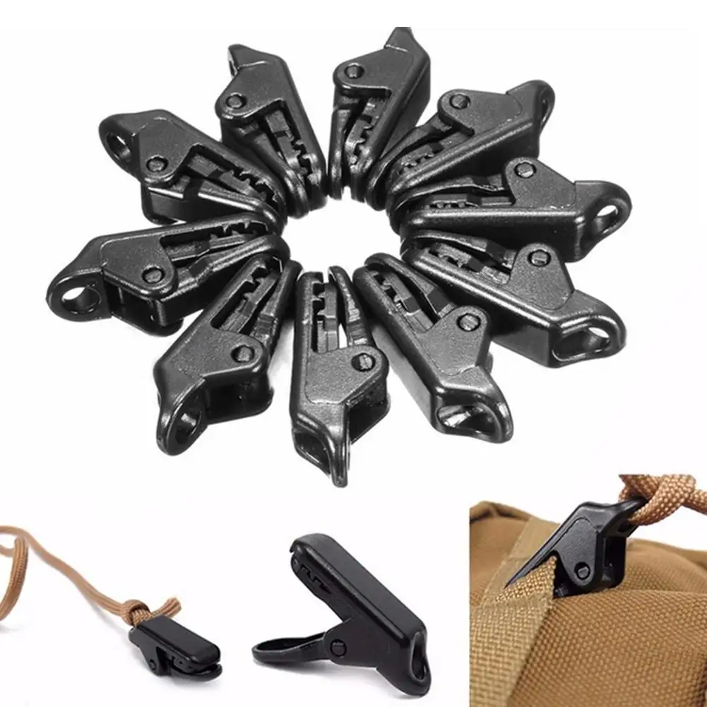 10Pcs Tenda Hike Tarp Clip Outdoor Caravan Clamp Jaw Grip Camp Gripper Trap Stringere Snap Tenda Da Sole Canopy Tool Canvas Kit