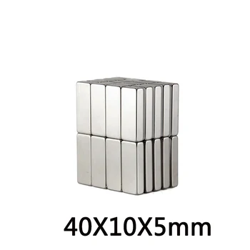 

2~100PCS 40x10x5 mm Strong Sheet Rare Earth Magnet NdFeB Big Rectangular Neodymium Magnets 40x10x5mm N35 Magnetic 40*10*5 mm