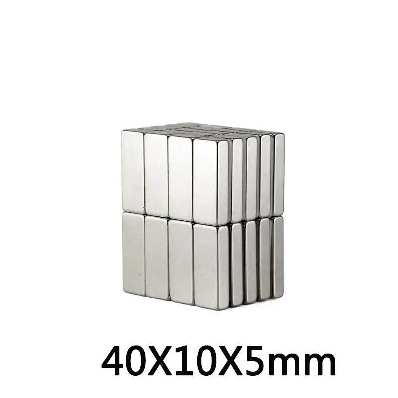 Магниты редкоземельные 40x10x5 мм 2 ~ 100 шт. NdFeB большие прямоугольные неодимовые
