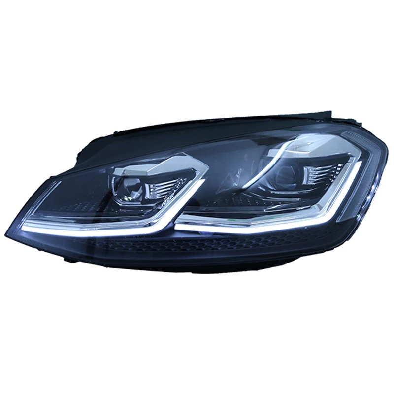 Автомобильные фары для Volkswagen Golf 7 5 2013 2017 ангельские глазки Bi Xenon объектив проектор