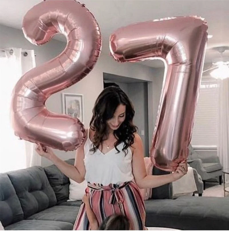 1 шт 16/32/40 дюймов Большой Baby Shower алюминиевой фольги воздушный шар золотого и