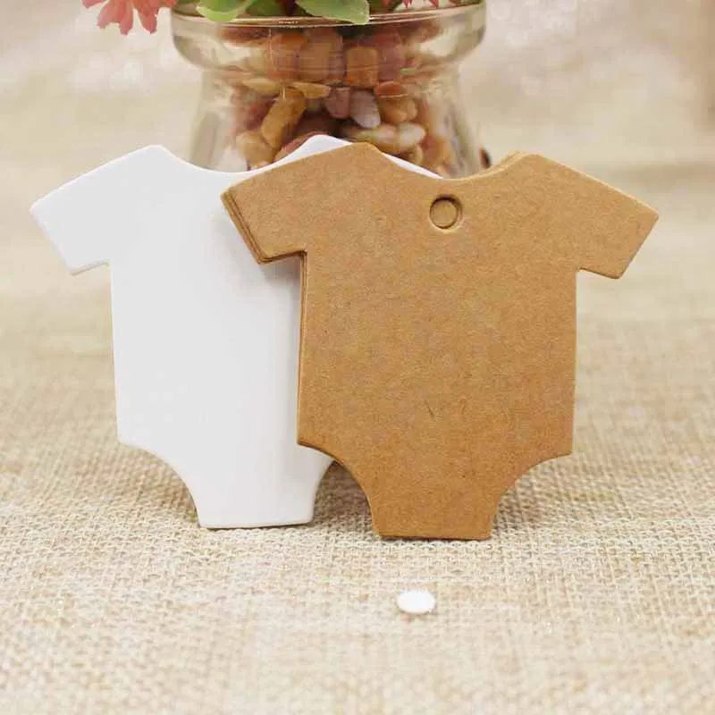 

5.4*6.5cm T-shirt Kraft/white Paper Label DIY Blank Wedding Birthday Gift Wish Greeting Card Swing Tag Luggage Hang Tag 100pcs