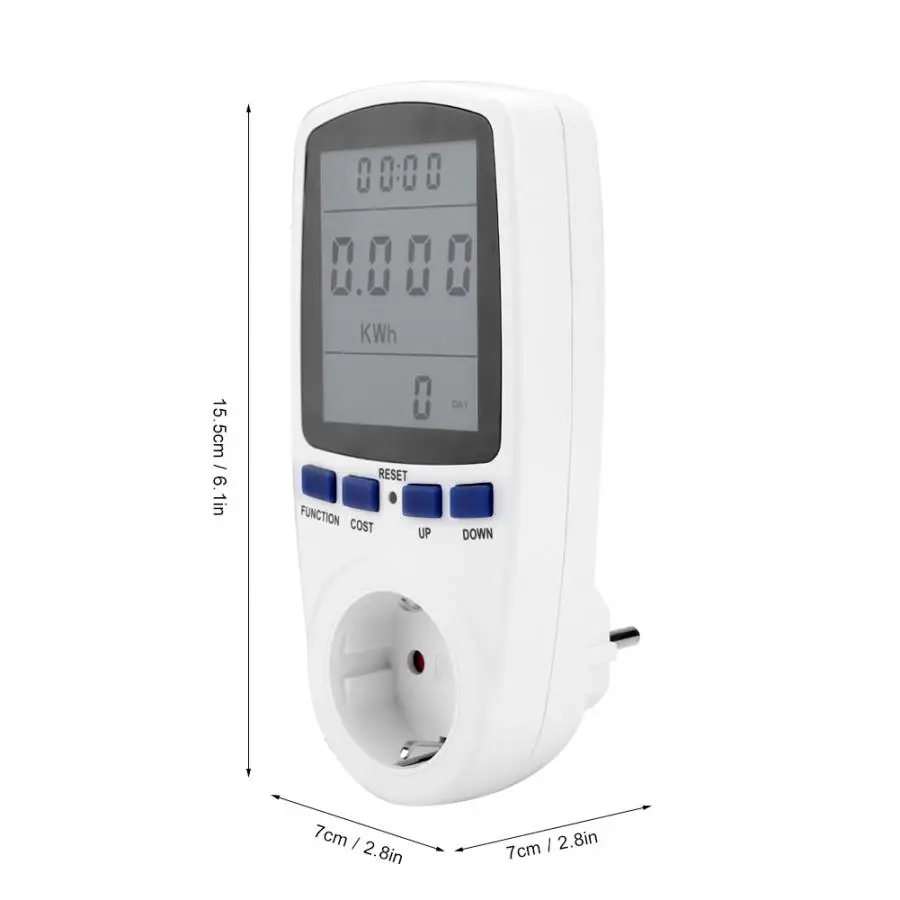 Multifunction Power Meter Energy Saving Monitor Voltage Electric Socket Analyzer EU/US/UK Plug 200-250V Household socket