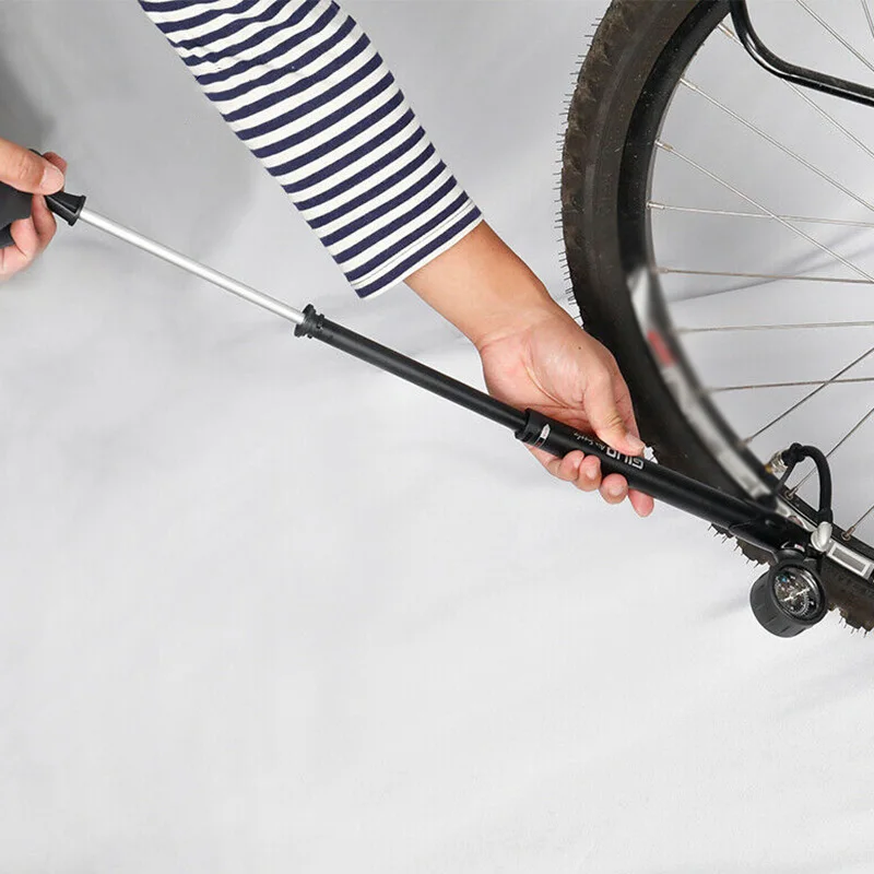 

GS-41 Cycling Bike Bicycle Inflate Fork Shock 300 PSI Small Pump Removable Gauge