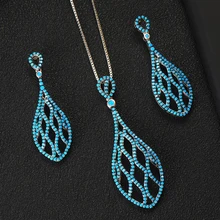 GODKI корейские полые капли 2 шт ожерелье серьги наборы для женщин аксессуары Бразилия Brincos Bijoux подарки pendientes mujer moda
