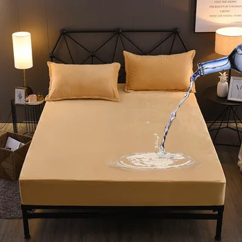 

All-inclusive Waterproof Mattress Cover Crystal Velvet Mat Non-slip Mattress Protector Towel Fabric Sheet Customizable