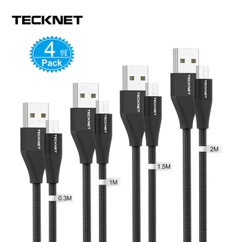 

TeckNet Micro USB Cable 2.4A Charging Cable For Samsung Huawei Xiaomi LG Andriod Micro USB Sync Data Cable Mobile Phone Cables