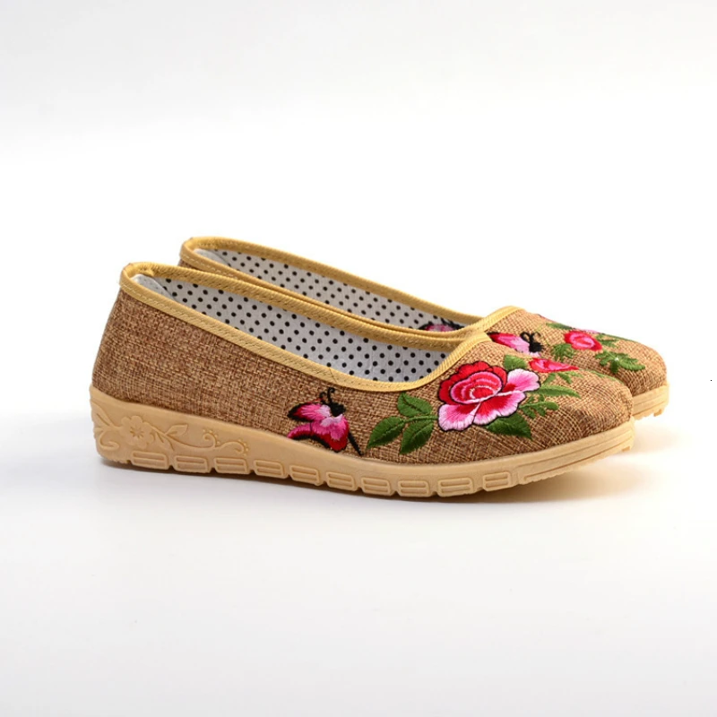 Модная женская обувь на плоской подошве; женские эспадрильи; женские слипоны; Повседневные Дышащие прогулочные водонепроницаемые Мокасины с вышитыми цветами для мам