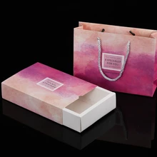 Сделанная на заказ раздвижная упаковочная коробка с выдвижным ящиком для косметического подарочного набора, повторно используемая коробка Экологичная- DH11573