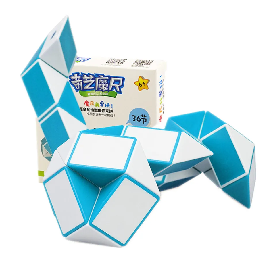 QIYI 36 Segment Magic Rule Snake Cubes Elasticity Elastic changed Popular Twist Transformable Kid Puzzle Toy for Children Gift | Игрушки и