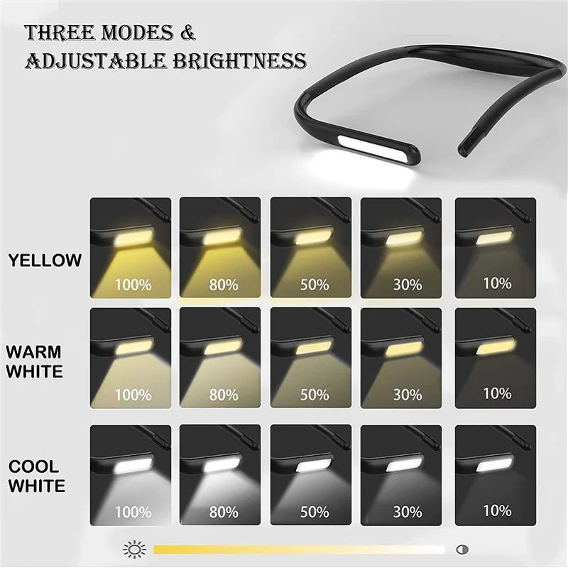 Dimmable Handsfree LED Neck Light Flexible Hug Light Book Reading Lamp Hug Novelty Reading Lamp Night Flashlight