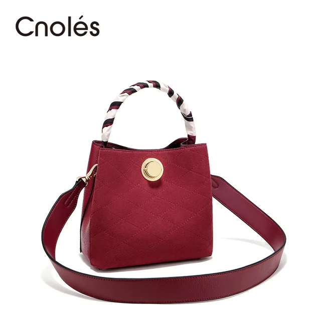Cnoles Classic Red Women's Leather Luxury Bag Designer Handbag 2
