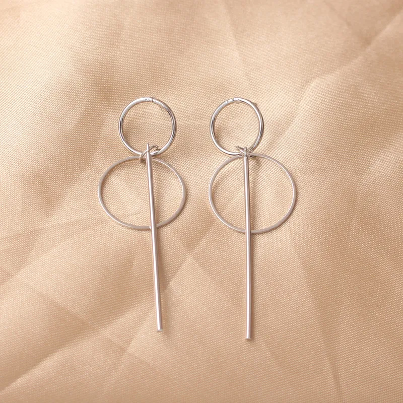 Exaggerated Hollow Geometric Pendants Drop Earrings for Women Big Personality Simple Dangle Earring Long boucle d'oreille dangle earrings