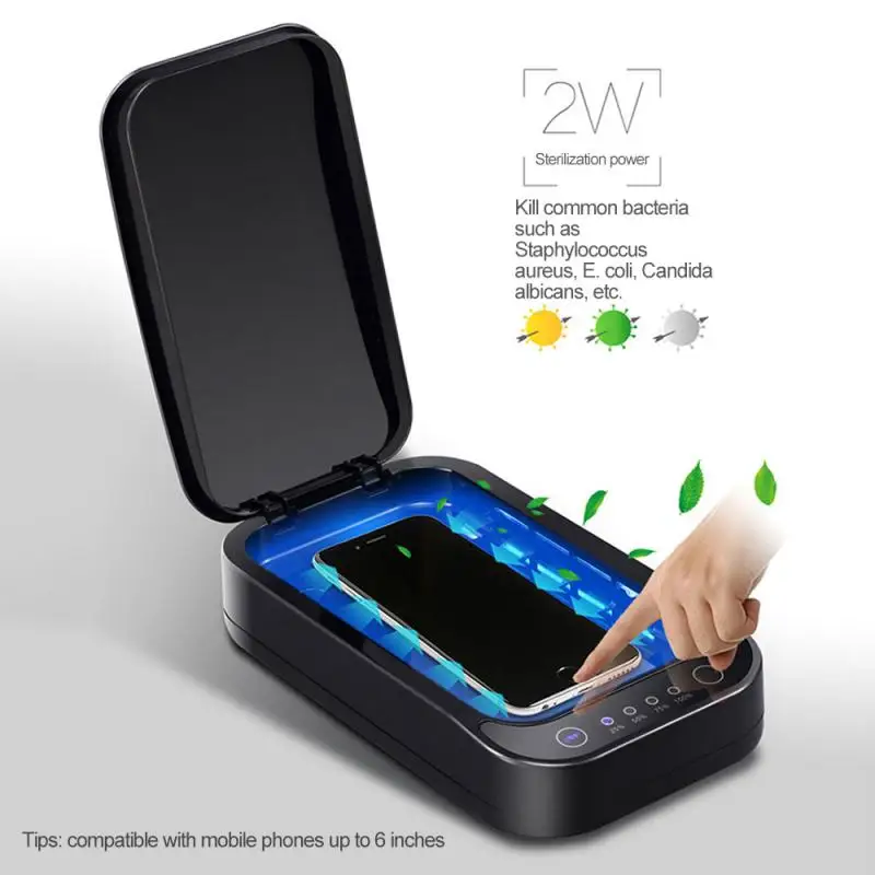 

Multifunctional mobile phone wireless charger Mask sterilization UV sterilizer disinfection box Sterilization UV Jewelry box