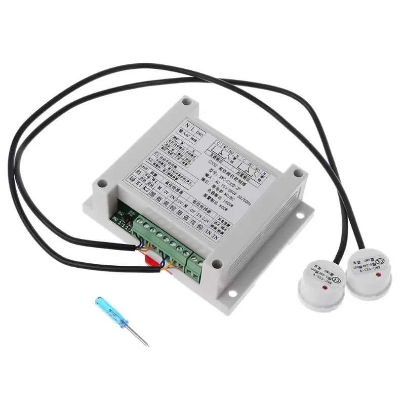 Water Level Controller High And Low Liquid Level Intelligent Controller With 2 Non-contact Sensor Module Automatic Control Liquid Water Level Detection