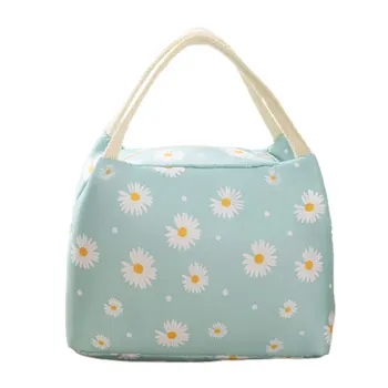 

Daily Wear-resistant Insulated Bag Lunch Boxes Casual Style Lunch Bag Portable Multifunctional Floral Printed Thermal Bag