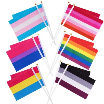 

2020 Colorful LGBT Rainbow Flag List Lightweight Polyester Peace Flags Lesbian Gay Parade Banners Home Decoration Accessories