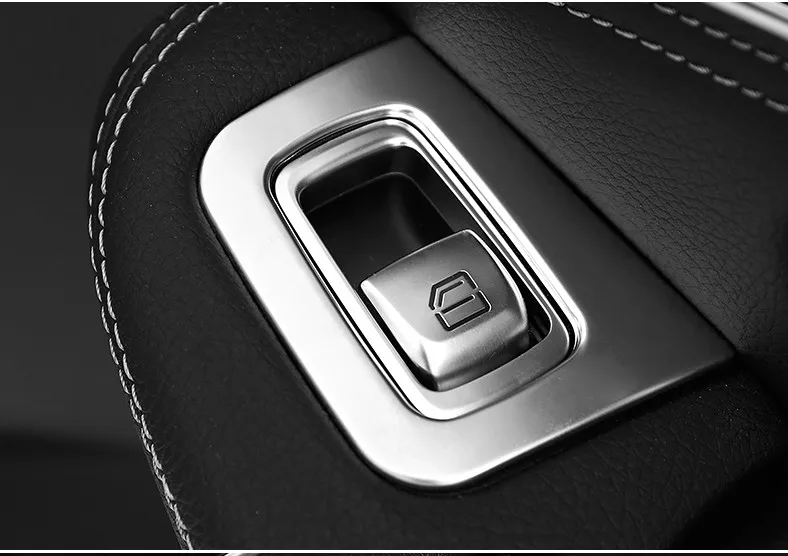 4 шт. Автомобильная Кнопка Подъема Окна Накладка рамка для автомобиль Mercedes Benz аксессуары C Class W205 GLC 260 автостайлинг