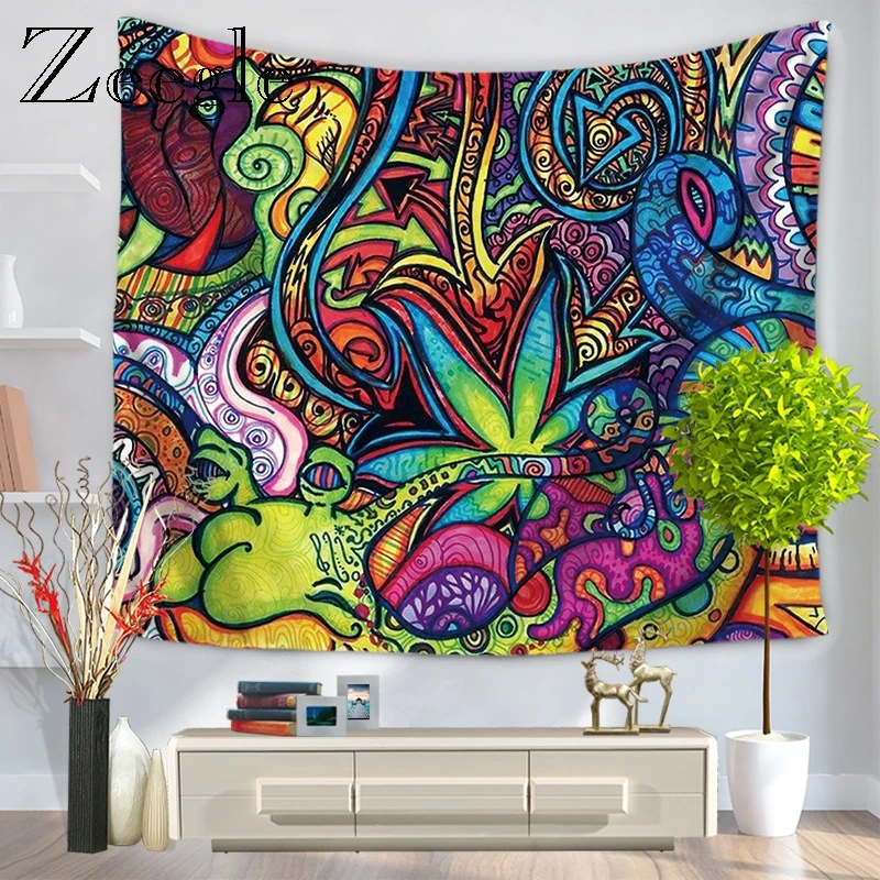 Zeegle Indian Mandala Wall Hanging Tapestries Colorful Printed Tapestry Carpet Beach Blanket Yoga Mat Home Decor