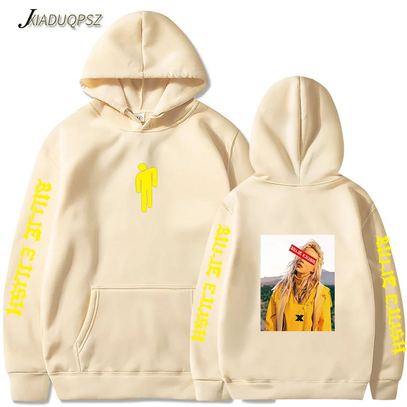 Billie Eilish толстовка женская с длинным рукавом Eilish Merch Lothse унисекс пуловеры нарядная толстовка с капюшоном топы Dropshop женские тонкие пальто - Цвет: WM61-63 KhaKi