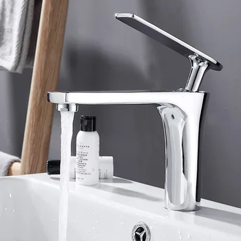 

Shower Room Cabinet Foramina Singulare On The Stage Basin Wash Basin Hot And Cold Electroplate Full Copper Subject Water Tap