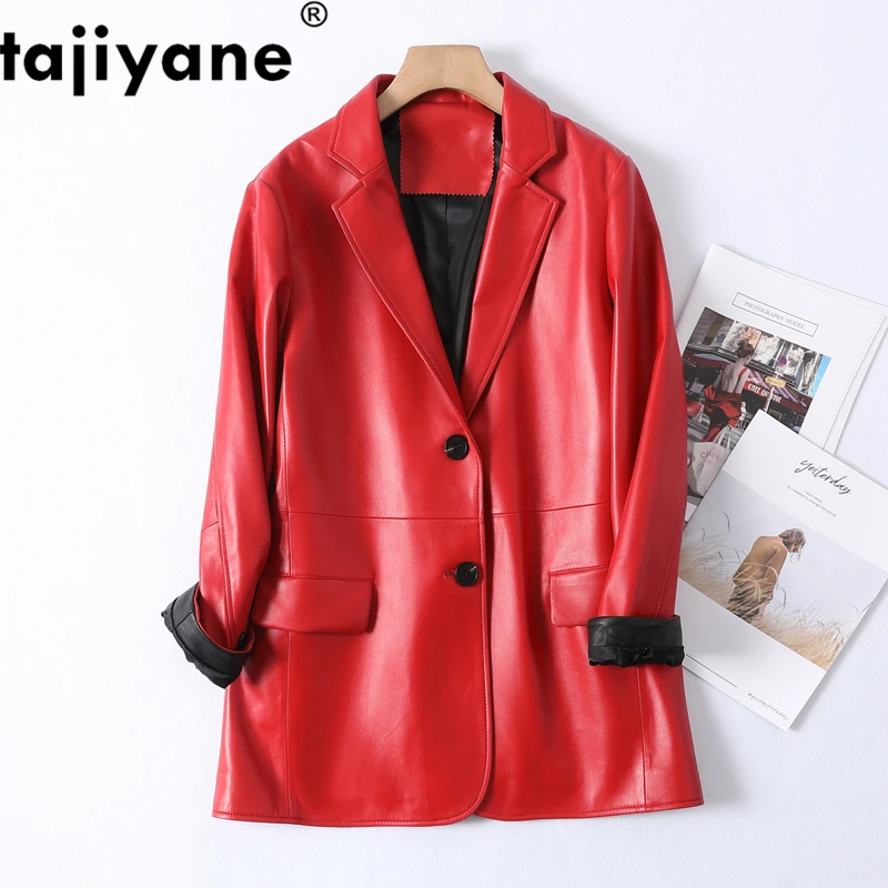 

Tajiyane 100% Sheepskin Coat Female Spring Autumn Natural Genuine Leather Jacket Women Leather Coats Office Ladies Jackets 2003