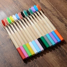 Экологичная бамбуковая зубная щетка, средняя щетина, биоразлагаемая, без пластика, уход за полостью рта, 1 шт., зубная щетка для взрослых, кисточка с бамбуковой ручкой