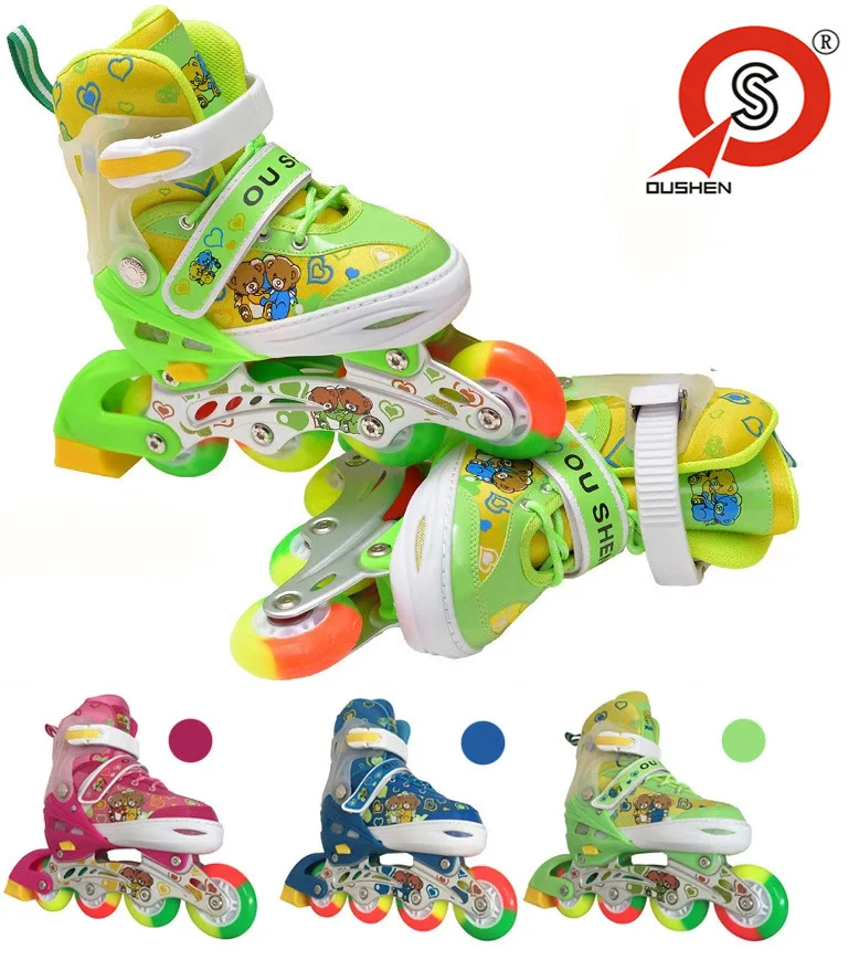 

Europe God All Flash of Roller Skating Adjustable Aluminum Bracket Children Slip Skate Shoes Full Set Men And Women Wholesale