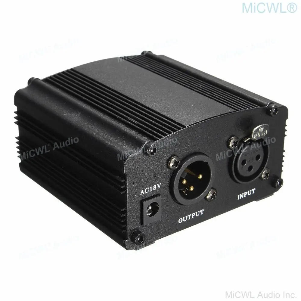

XLR 3Pin 48V Phantom Power Live Condenser Microphone Adaptor 110V-240V Europe Asian US Low Noise Type