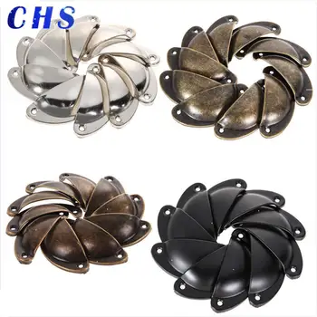 

PQB 10 Pcs Vintage Cabinet Knobs and Handles Cupboard Door Cabinet Drawer Furniture Hardware Antique Brass Shell Pull Handles