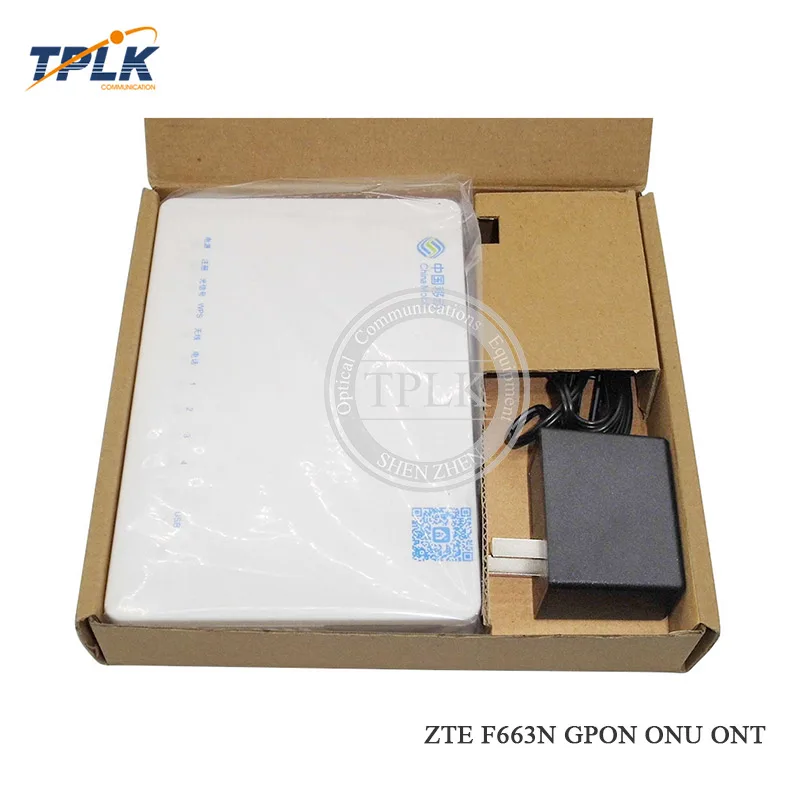 1 шт. оригинальный новый ZTE F663N GPON ONU/ONT с 1GE + 3FE 1tel wifi USB английская версия SC UPC разъем