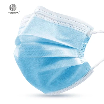 

200/100/50/30/10pcs Disposable Mask Anti-dust Safe Breathable Mouth Mask Kids Adult Ear Loop Face Filter Masks Respirator Blue