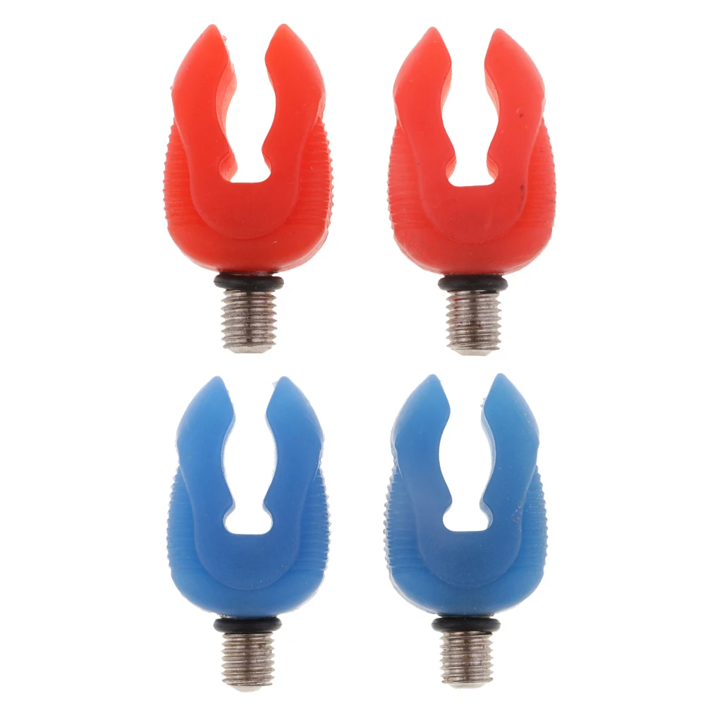2pcs Fishing Rod Rest Holder Red/Blue Silicone Butt Rod Pod Stand Bracket