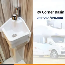 Cuvette de toilette triangulaire pour camping car, petit lavabo, remorque, coin de salle de bain, évier, camping car, accessoires pour caravanes 
