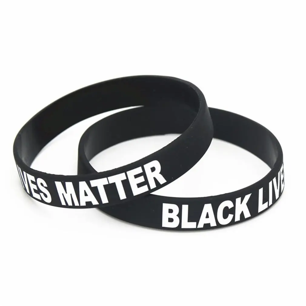 Black Lives Matter Soft Silicone Motivational Bracelet Inspirational With Trendy Sports Bracelet Accessories