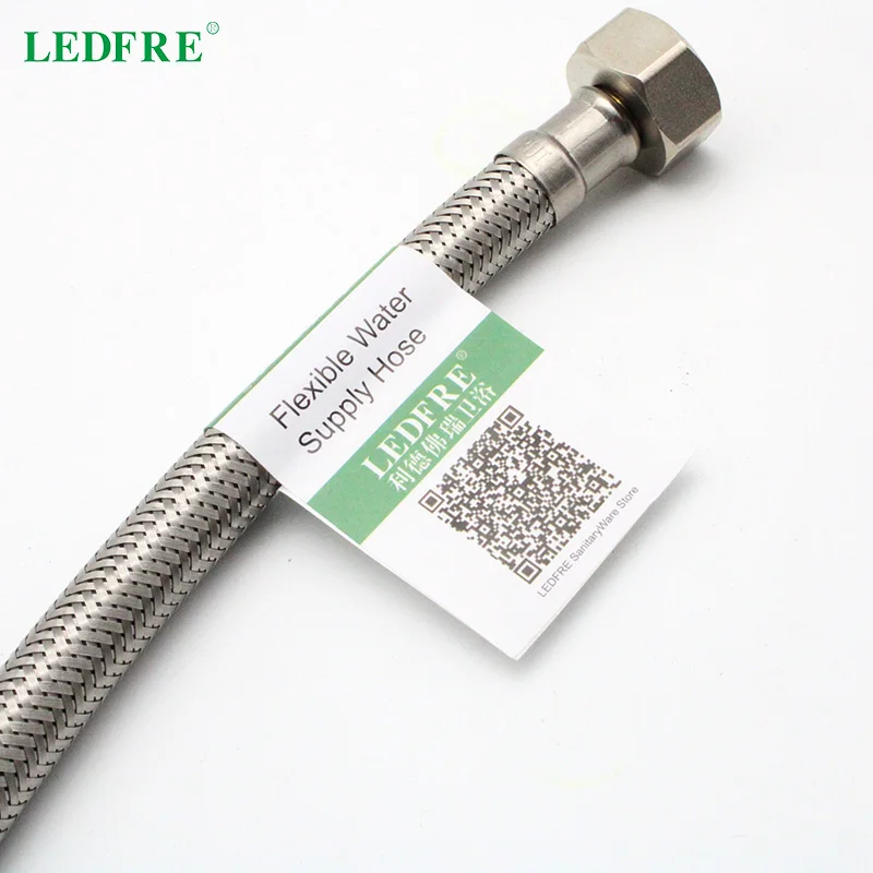 LEDFRE F1/2 * F3/8 304 Нержавеющая сталь Плетеный разъем раковины кран подачи воды линия