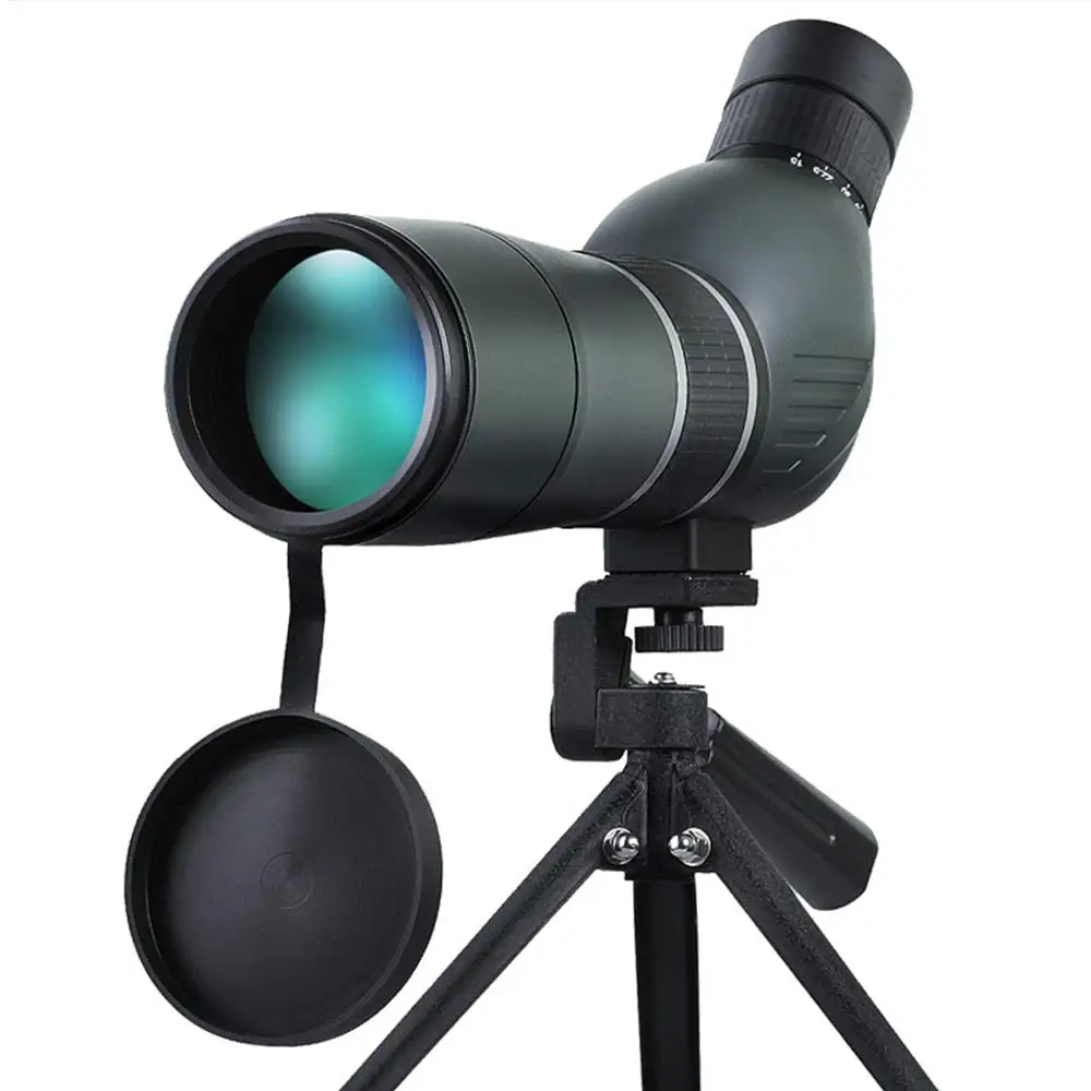 Lusun 15-45x60 зум Монокуляр телескоп водонепроницаемый HD наблюдение за птицами со штативом Охота Зрительная труба 45 градусов угловой глаз