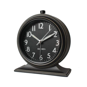 

Personalized Bedroom Large Black Vintage Alarm Clock Modern Bedside Table Reveil Alarm Clock Unique Living Room Homedecor II50NZ