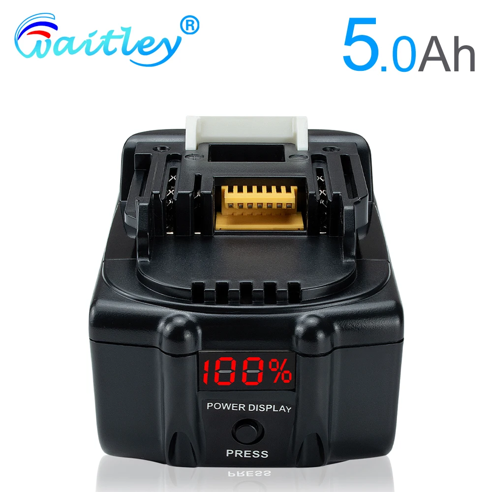 Tanie Waitley litowo wymiana baterii baterii 18 V 5Ah 5000mAh dla Makita 18 V narzędzie zasilania BL1830 BL1840 BL1850 BL1860 18 v 5A