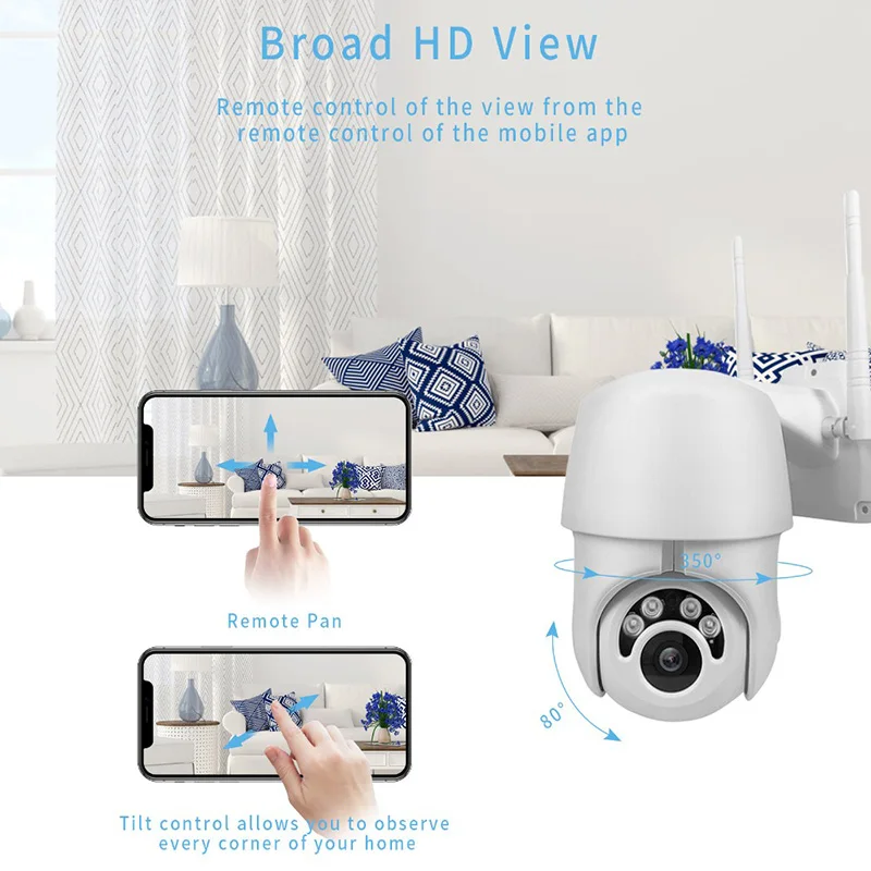 1080P PTZ IP камера Открытый скорость купольная беспроводная Wifi безопасности